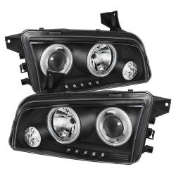 Spyder Auto - Spyder Auto 5009715 Clear Halo Projector Headlights for 06-10 Dodge Charger - Image 1