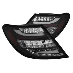 Spyder Auto - Spyder 5072689 Black/Clear LED Taillights for 08-11 C230 C250 C300 C350 C63 AMG - Image 1