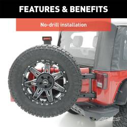 ARIES - ARIES 2563000 Spare Tire Carrier for 07-18 Jeep Wrangler JK - Image 4