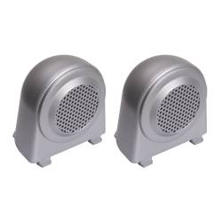 Rugged Ridge 11151.11 Tweeter Speaker Enclosures Brushed Silver for Wrangler