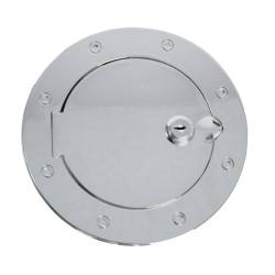 Rugged Ridge - Rugged Ridge 11134.03 Locking Gas Cap Door Stainless Steel for 07-14 Wrangler - Image 1