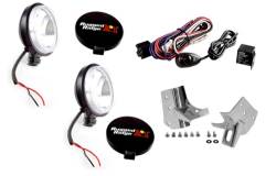 Rugged Ridge - Rugged Ridge 12495.07 Chrome Windshield Light Mount Kit 97-06 Jeep Wrangler TJ - Image 1