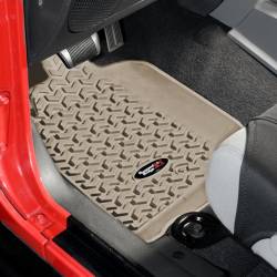Rugged Ridge - Rugged Ridge 13920.01 Floor Liners Front Tan for Jeep Wrangler/Unlimited - Image 1