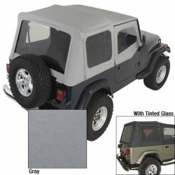 Rugged Ridge 13702.09 Soft Top Door Skins Charcoal Tinted Windows
