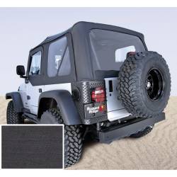 Rugged Ridge 13705.15 Soft Top Black Clear Windows for Jeep Wrangler