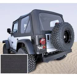 Rugged Ridge 13703.15 Soft Top Door Skins Black Clear Windows