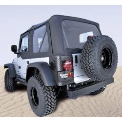 Rugged Ridge 13707.35 Soft Top Door Skins Black Clear Windows for Wrangler