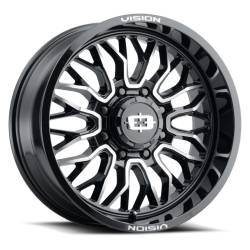 Vision Wheels 402 Riot 22x10 8x6.5 -19mm Machined/Black 402-22081GBMF-19