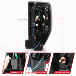 Anzo USA - Anzo USA Black LED Clear Lens Taillight Set Ford F150 311257 - Image 4