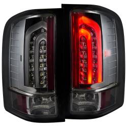 Anzo USA Chrome LED Smoked Lens Taillight Set Chevrolet SIlverado 311226