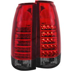Anzo USA Chrome LED Taillight Set Red/Smoke Lens GM C/K Trucks/Suvs 311157
