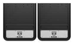 Gatorback - Gatorback 21"x24" Rear Dually Black Mud Flaps for Ram Head Logo GB2124RV - Image 1