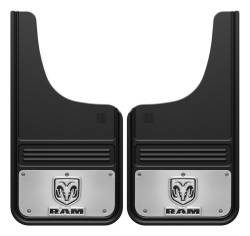 Gatorback - Gatorback 12"x23" Cut-Style Black Mud Flaps for Ram Head Logo GB1223CUTRV - Image 1