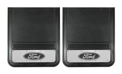 Gatorback - Gatorback 21"x24" Rear Dually Black Mud Flaps Ford Oval Logo GB2124F-B - Image 1
