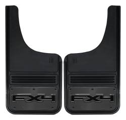 Gatorback - Gatorback 12"x23" Cut-Style Black Mud Flaps FX4 Logo GM1223CUTFX4 - Image 1