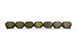 Morimoto BAR-3ROW-023 50.5" 7-Pod HXB Triple Row BangerBar LED Light Bar Yellow