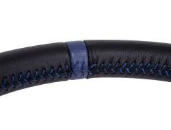 PRP - PRP G111 13" Deep Dish Leather Wrap Steering Wheel Black/Blue - Image 2