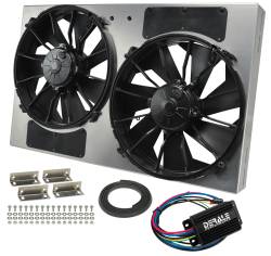 Derale - Derale 66836 Powerpack Dual 12" RAD Fan/Alum Shroud Kit w/PWM Controller - Image 1