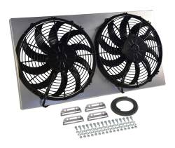 Derale - Derale 16850 Powerpack High Output Dual 12" Electric RAD Fan/Aluminum Shroud Kit - Image 1