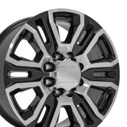 OE Wheels CV70A 20x8.5 8x6.5 12mm Black/Machined CV70A-20085-8650-12MB