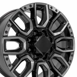 OE Wheels LLC - OE Wheels CV97A 20x8.5 8x6.5 12mm Black/Milled CV97A-20085-8650-12BMT - Image 3