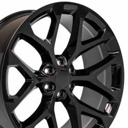 OE Wheels LLC - OE Wheels CV98B 24x10 6x5.5 24mm Gloss Black CV98B-24100-6550-24B - Image 3