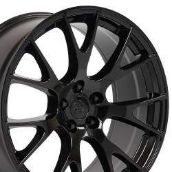 OE Wheels LLC - OE Wheels DG15-20100-5115-18B Hellcat Replica DG15 20x10 5x115 18mm Gloss Black - Image 1