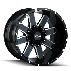 Ion Alloy 141 Series 20x10 5x5.0/5.5 -19mm Gloss Black/Milled 141-2152M