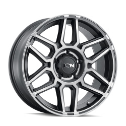 Ion Alloys 146 17x9 5x5.0 0mm Matte Black Machined w/Dark 146-7973TM