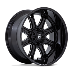 Fuel 1PC - Fuel Off Road DARKSTAR 20x10 8x180 -18mm Gloss Black/Milled FC853BE20108818N - Image 1