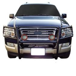 Black Horse Off Road - Black Horse 17A047600MA-PLFR Black Grille Guard w/LED for 06-10 Ford Explorer - Image 2