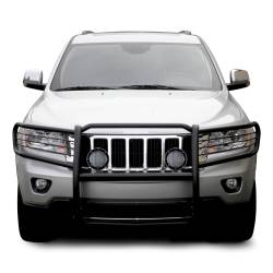 Black Horse Off Road - Black Horse 17A080202MA-PLFB Black Grille Guard w/LED for 11-21 Jeep G. Cherokee - Image 1