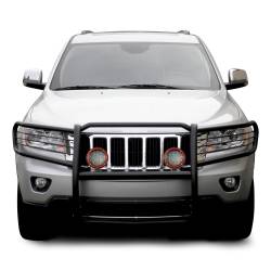Black Horse Off Road - Black Horse 17A080202MA-PLFR Black Grille Guard w/LED for 11-21 Grand Cherokee - Image 1