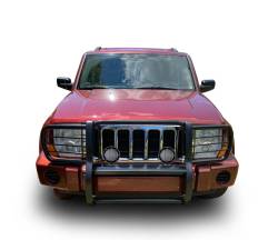 Black Horse Off Road - Black Horse 17A081000MA-PLFB Black Grille Guard w/LED for 06-10 Jeep Commander - Image 2