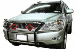 Black Horse Off Road - Black Horse 17G80330MSS-PLR SS Grille Guard w/LED for RX330/RX350 - Image 2