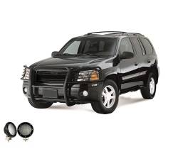 Black Horse Off Road - Black Horse 17GD26MA-PLFB Black Grille Guard w/LED for Envoy XL - Image 2