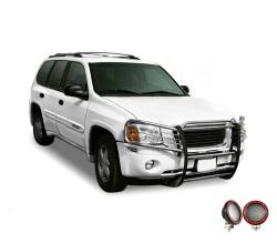 Black Horse Off Road - Black Horse 17GD26MSS-PLFR SS Grille Guard w/LED for 02-09 GMC Envoy - Image 2