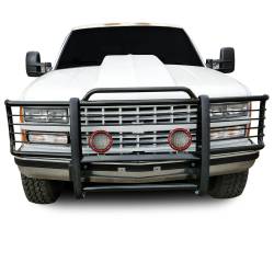 Black Horse Off Road - Black Horse 17GJ23MA-PLFR Black Grille Guard w/LED for Silverado/Sierra 1500 - Image 2