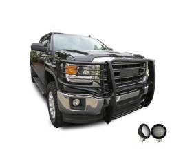 Black Horse Off Road - Black Horse 17GS12MA-PLFB Black Grille Guard w/LED for Sierra 1500 Limited - Image 2
