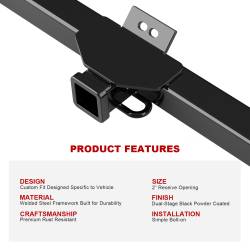APS - APS HT24CAE31 Class III 2" Trailer Receiver Hitch for 03-11 Honda Element - Image 5