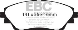 EBC Brakes - EBC Brakes DP32185C Redstuff Ceramic Low Dust Brake Pads for 14-22 3 CX-3 - Image 1