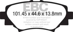 EBC Brakes - EBC Brakes DP32186C Redstuff Ceramic Low Dust Brake Pads for 14-17 3 3 Sport - Image 1
