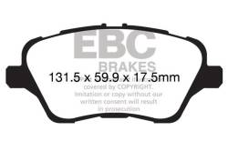 EBC Brakes - EBC Brakes DP32149C Redstuff Ceramic Low Dust Brake Pads for 14-19 Fiesta - Image 1