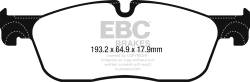 EBC Brakes - EBC Brakes DP32251C Redstuff Ceramic Low Dust Brake Pads for 17-18 F-Pace XE XF - Image 1