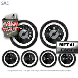 Aurora Instruments - Aurora Instruments GARFE6 Gauge Face Set SAE American Classic Black II - Image 1
