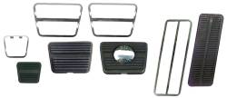 Auto Metal Direct - Auto Metal Direct W-882 Accelerator/Brake Pedal Pad & Trim Set Manual Trans - Image 1