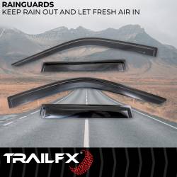 TrailFX - TrailFx 4704H Low Profile for Front/Rear Tape-On Smoke Acrylic 4PC - Image 2