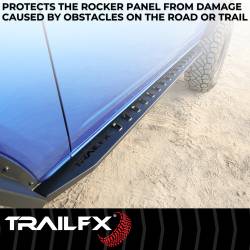 TrailFX - TrailFX ORB001 Running Board Overland Tube Bolt-On Matte Black Steel 2 Step Area - Image 2