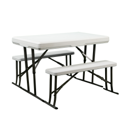 Faulkner - Faulkner 69863 Picnic Table w/Nesting Benches 44"x27.12"x28.75" - Image 1