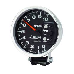 AutoMeter - AutoMeter 233902 Autogage Tachometer Guage 5" w/Memory 10000RPM Black - Image 1